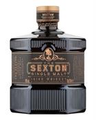 The Sexton Single Malt Irish Whiskey contains 40 percent alcohol